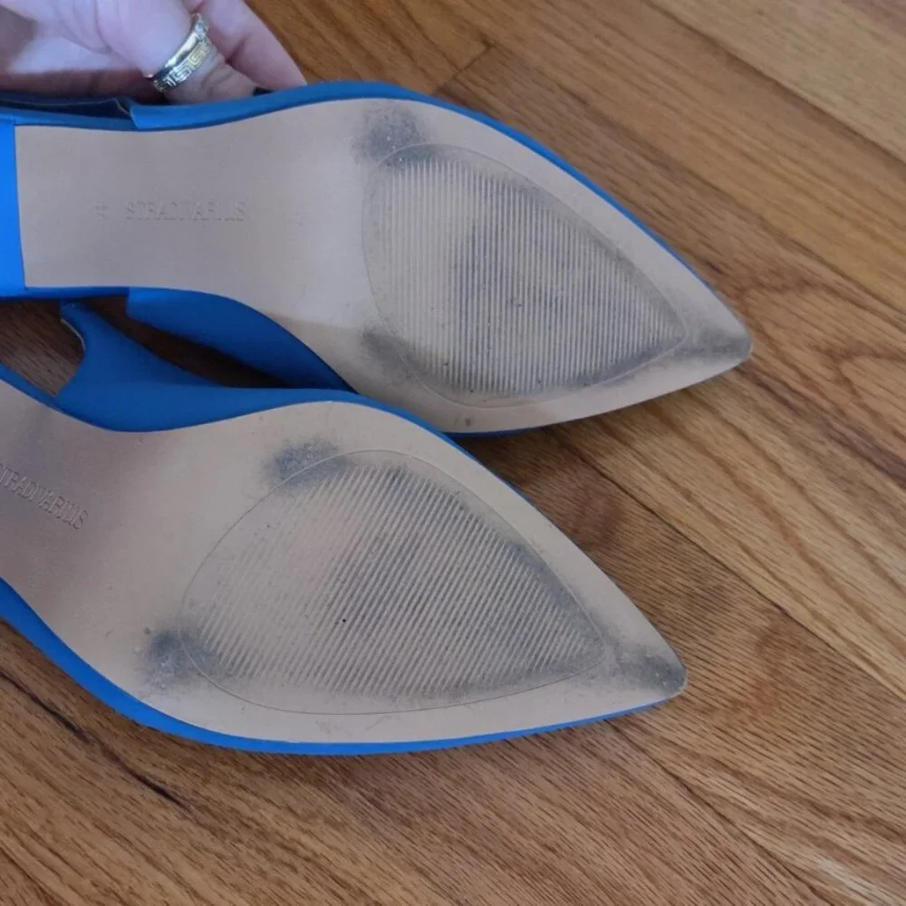Stradivarius Cerulean Blue Sling Back Pumps - Picture 5 of 8